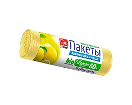 Мешки для мусора 60 л, ароматизированные, Лимон, желтые, в рулоне 20 шт., ПНД, 9 мкм, 650х550 мм, GRIFON Aroma, 101-023 Li во Всеводжске