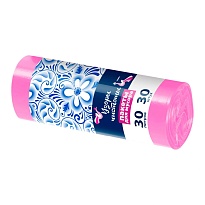 Мешки для мусора 30 л, розовые, в рулоне 30 шт., ПНД, 8 мкм, 560х480 мм, Узоры Чистоты, МУ3605 (ММЭ-30роз) во Всеводжске Мешки для мусора 30 л, розовые, в рулоне 30 шт., ПНД, 8 мкм, 560х480 мм, Узоры Чистоты, МУ3605 (ММЭ-30роз) во Всеводжске