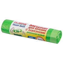 Мешки для мусора 35 л, биоразлагаемые с завязками, зеленые, в рулоне 20 шт., ПНД, 14 мкм, 600х500 мм, LAIMA ULTRA, 607688 во Всеводжске Мешки для мусора 35 л, биоразлагаемые с завязками, зеленые, в рулоне 20 шт., ПНД, 14 мкм, 600х500 мм, LAIMA ULTRA, 607688 во Всеводжске