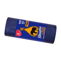Мешки для мусора 160 л, синие, рулон 10 шт., ПВД, 35 мкм, 1100х900 мм, Уфа Пак, МВ1755 (МВ 160-10ср) во Всеводжске