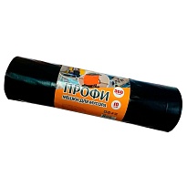 Мешки для мусора 360 л, черные, в рулоне 10 шт., ПВД 65 мкм, 1400х1100 мм, Концепция Быта Профи, 603736 во Всеводжске