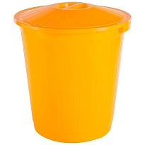 Мусорный бак с крышкой 70 л желтый 70 желтый во Всеводжске Мусорный бак с крышкой 70 л желтый 70 желтый во Всеводжске