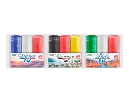 Мешки для мусора 30 л, ассорти, в рулоне 20 шт., ПНД, 9 мкм, 600х500 мм, GRIFON Триколор, 101-024 во Всеводжске