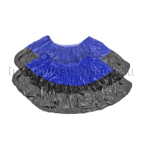 Бахилы сине-черные 1000 шт (500 пар), 54 мкм, двойная подошва, с одной резинкой, Прочные+ во Всеводжске