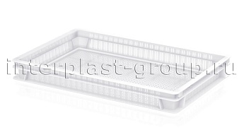 Ящик для полуфабрикатов перфорированный белый во Всеводжске Ящик для полуфабрикатов перфорированный белый во Всеводжске