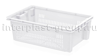 Ящик универсальный для овощей, фруктов и хлеба перфорированный белый во Всеводжске