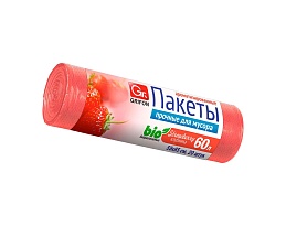 Мешки для мусора 60 л, ароматизированные, Клубника, красные, в рулоне 20 шт., ПНД, 9 мкм, 650х550 мм, GRIFON Aroma, 101-023 K во Всеводжске