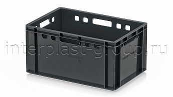 Ящик для мяса и колбасных изделий Е-3 темно-серый во Всеводжске Ящик для мяса и колбасных изделий Е-3 темно-серый во Всеводжске