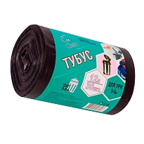 Мешки для мусора 12 л, черные, в рулоне 30 шт., ПНД, 6 мкм, 550х320 мм, Концепция Быта Tubus, 604936 во Всеводжске