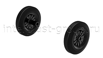 Комплект колес для контейнера 120 л.  черный во Всеводжске